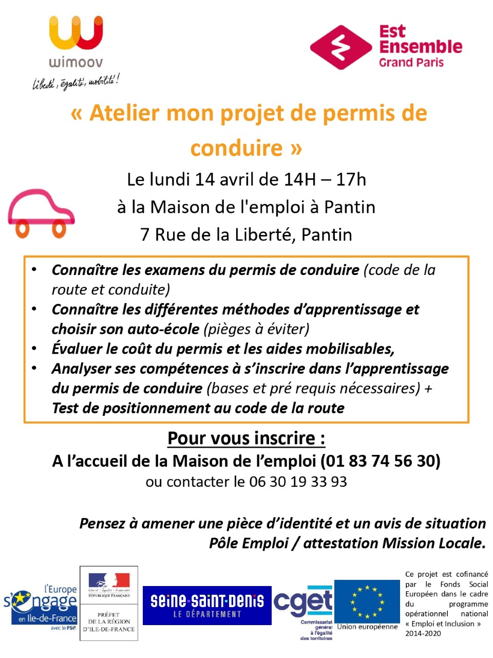 wimoov permis conduire avril